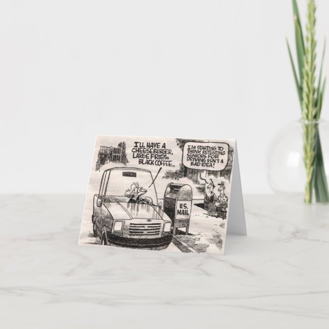 Cartão Humor de Idade Antiga (Frente)