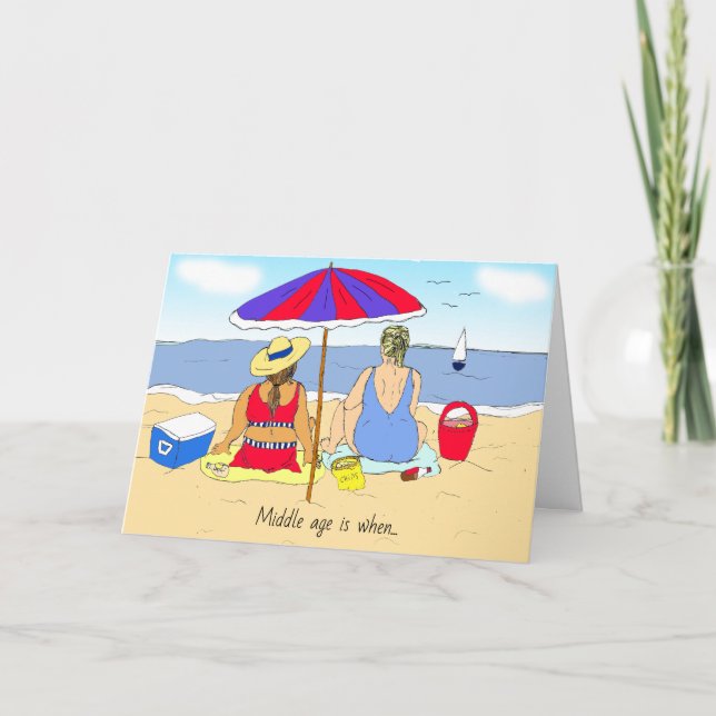 Cartão Humor de Idade Inativa, Engraçado de Amizade (Frente)