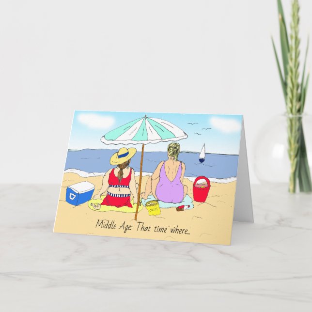 Cartão Humor de Idade Inativa, Engraçado de Amizade (Frente)