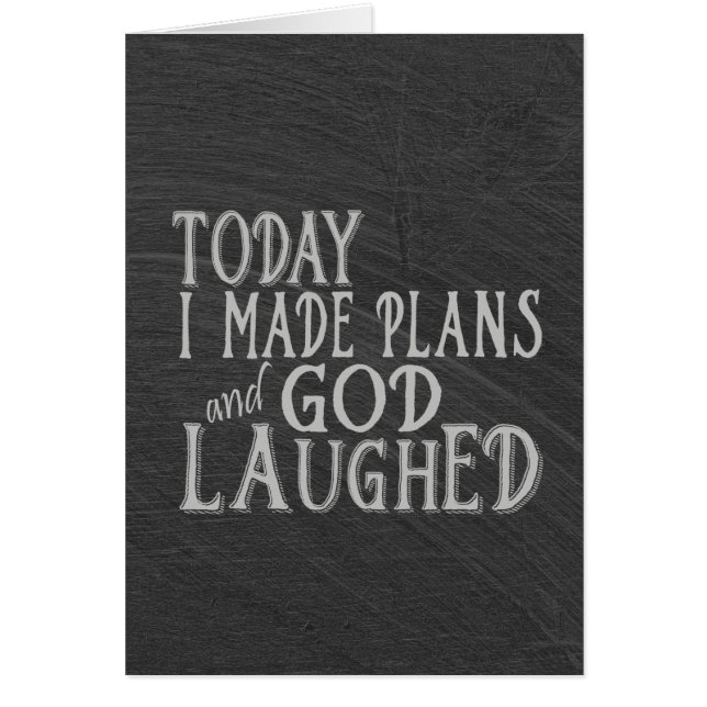 Cartão Humor de quadro quente nos planos de fazer (Frente)