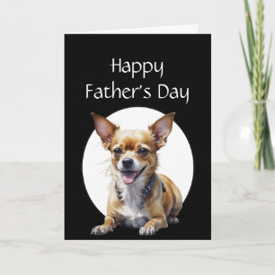 Cartão Humor do Dia dos Pais Cachorro Chihuahua