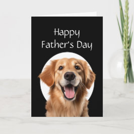 Cartão Humor do Dia dos Pais Cachorro Retriever Dourado