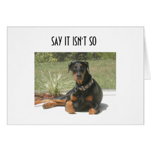 Cartão HUMOR DOBERMAN "5Oth"