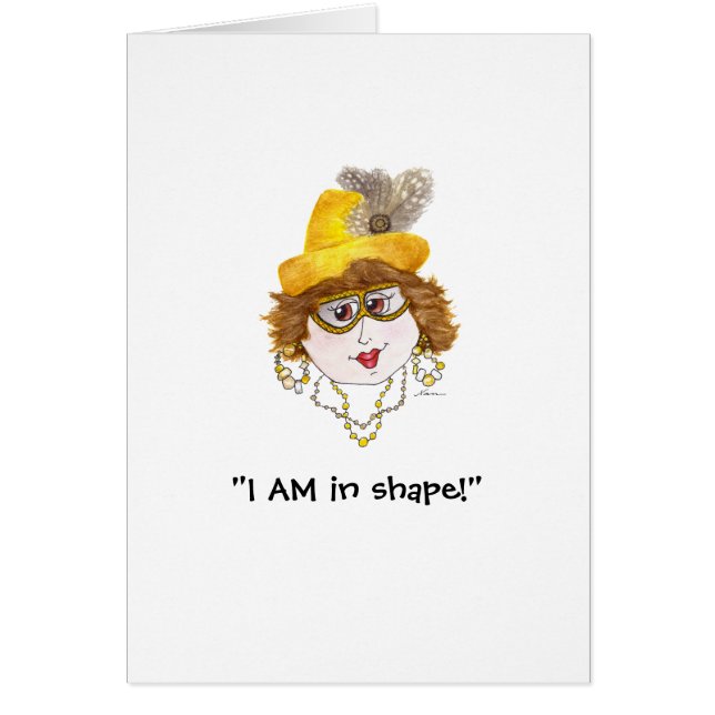 Cartão Humor em forma Lady Card (Frente)