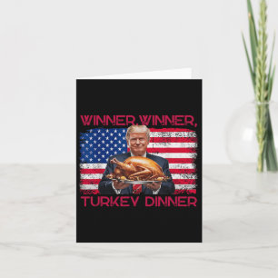 Cartão Humor Engraçado Trump Vencedor Vencedor Jantar de