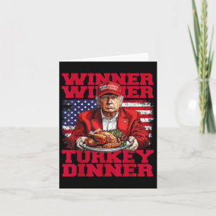Cartão Humor Engraçado Trump Vencedor Vencedor Jantar de