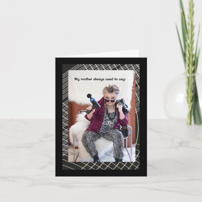 Cartão Humor envelhecer (Frente)