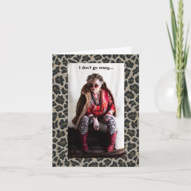 Cartão Humor ficou louco entre saudações normais (Frente)