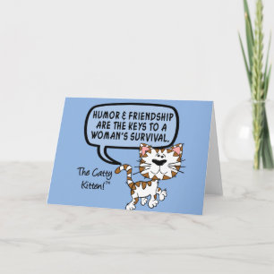 Cartão Humor & friendship are necessary for survival