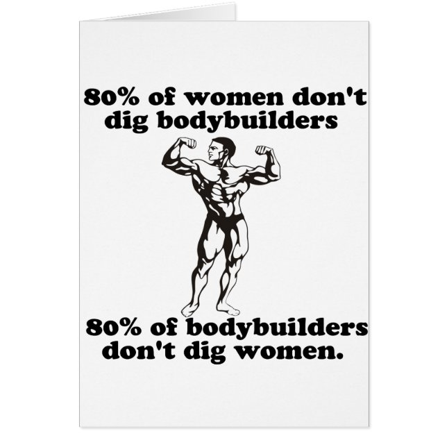 Cartão Humor gay do Bodybuilding (Frente)