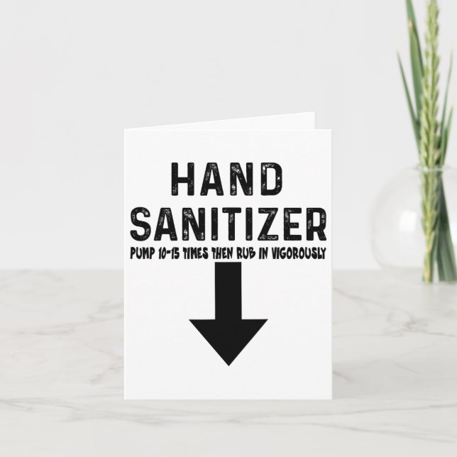 Cartão Humor Hand Sanitizer (Frente)