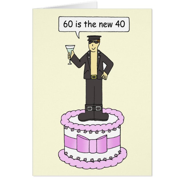 Cartão Humor masculino alegre do aniversário do (Frente)