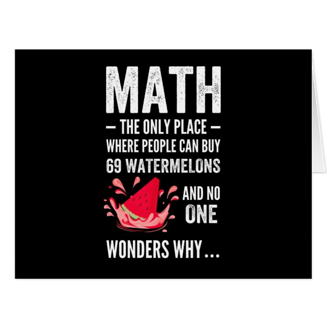 Cartão Humor matemático (Frente horizontal)