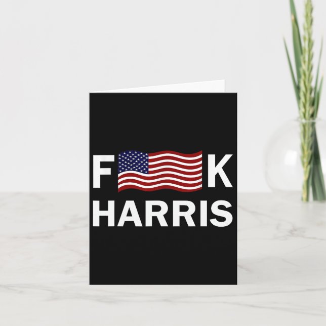Cartão Humor Político F Kamala Harris Repub Conservador (Frente)