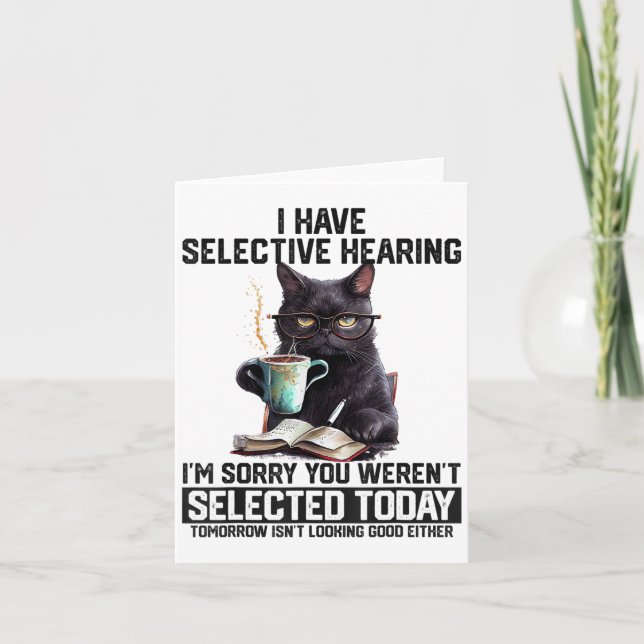 Cartão Humor Sarcasmo Dizendo Presente De Gato Para Mulhe (Frente)