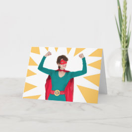 Cartão Humor super-herói do feliz dia de as mães