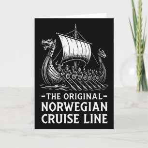 Cartão Humor Viking Original da Linha de Cruzeiro Noruegu