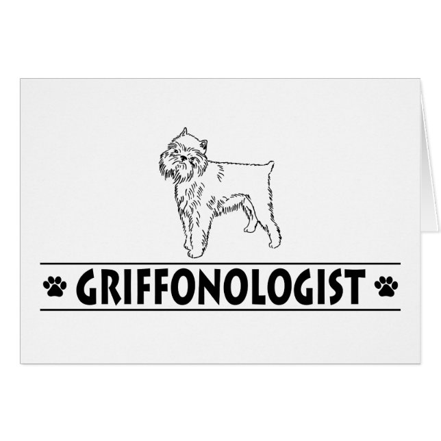 Cartão Humorável Bruxelas Griffon (Frente horizontal)