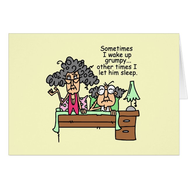 Cartão Humorista, Deixem-se dormir (Frente horizontal)