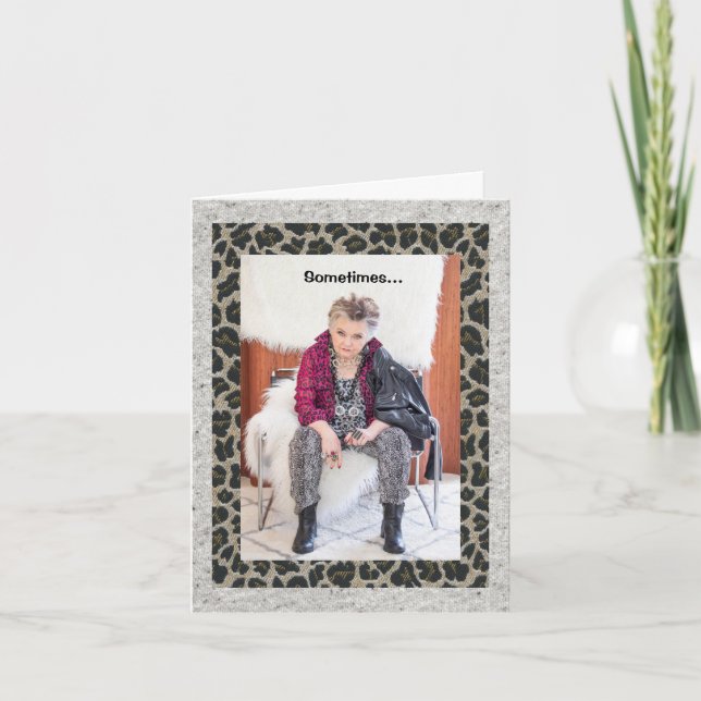 Cartão Humorosamente fingindo ser normal, mas chato (Frente)