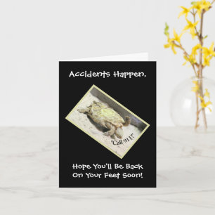 Cartão HUMOROUS ACCIDENT CARD/TURTLE UPSIDE DOWN/Call911
