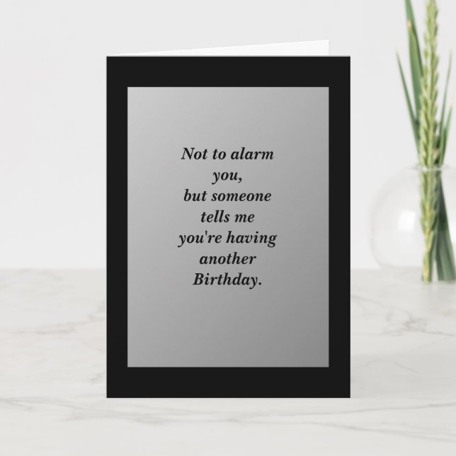 Cartão Humorous Birthday Card (Frente)