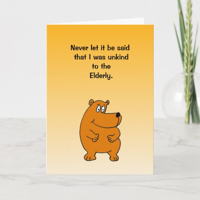 Cartão Humorous Birthday Card (Frente)