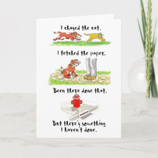 Cartão Humorous birthday card with dog character