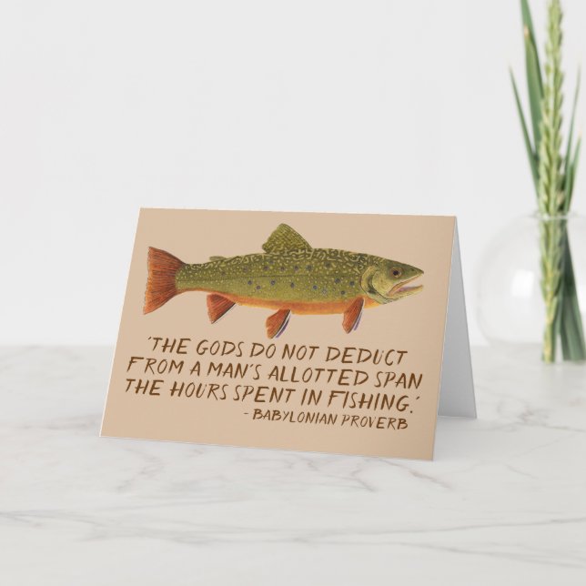 Cartão Humorous Card with a Brook Trout (Frente)