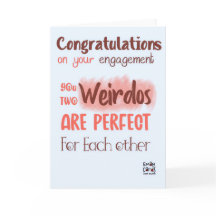 Humorous Engagement Card for the Couple
