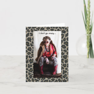 Cartão Humorous ficou louco entre a saudação normal