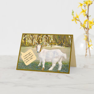 Cartão Humorous/Goat/You Get My GoatFolheed Greeting Card