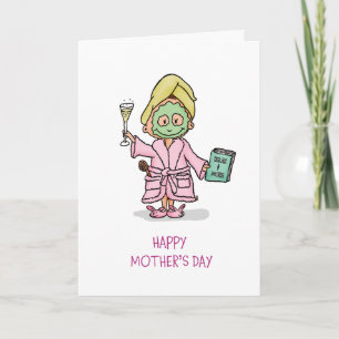 Cartão Humorous Happy Mother's Day - Time to pamper