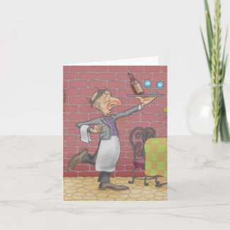Cartão Humorous Wine Art  Greeting Card