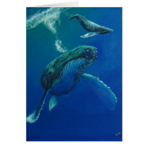 Cartão Humpback e vitela