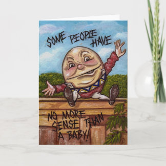 Cartão HUMPTY DUMPTY Alice in Wonderland Note Card