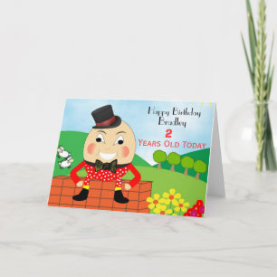 Cartão Humpty Dumpty Cute Kids Birthday Card