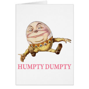 CARTÃO HUMPTY DUMPTY SÁBIO NUMA PAREDE - RIME DE ENFERMEI