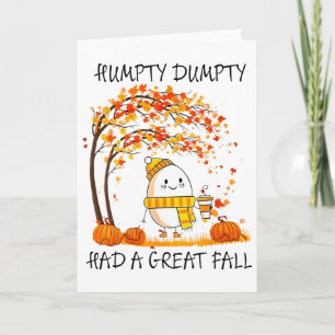 Cartão Humpty Dumpty Teve Uma Grande Queda Ovo Engraçado