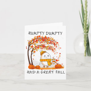 Cartão Humpty Dumpty Teve Uma Queda De Excelente No outon