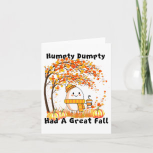 Cartão Humpty Dumpty Teve Uma Queda De Excelente No outon