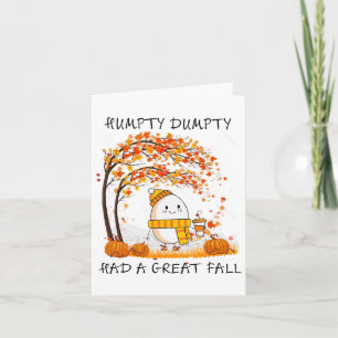 Cartão Humpty Dumpty Teve Uma Queda De Excelente No outon