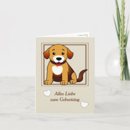 Cartão Hund Braun, sitzend -