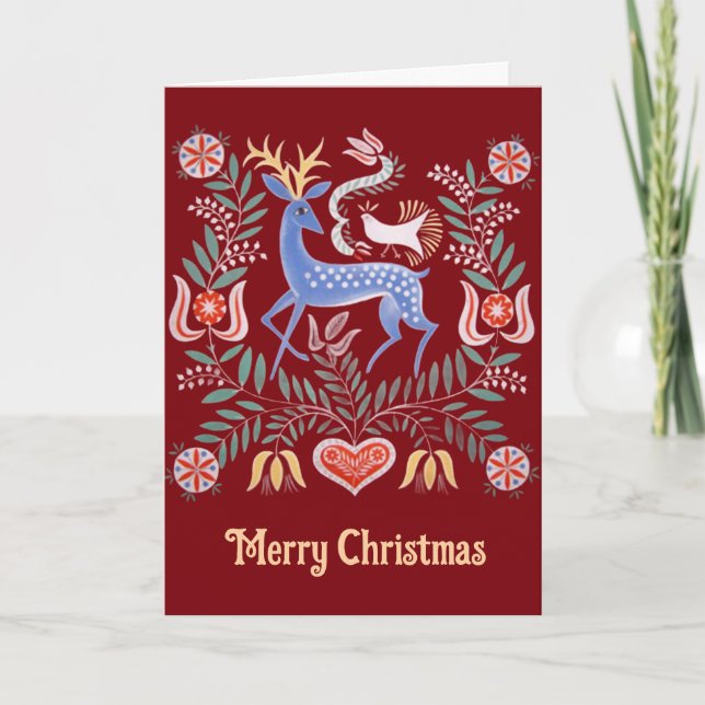 Cartão Hungarian Folk Art (Frente)