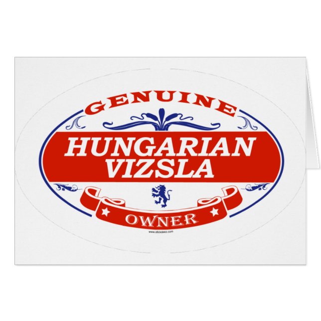 Cartão Hungarian Vizsla (Frente Horizontal)