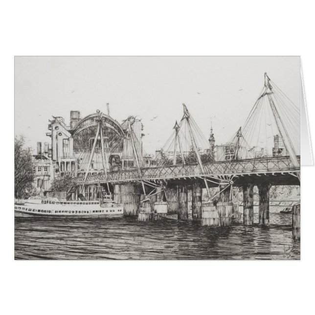 Cartão Hungerford Bridge London 30/10/2006 (Frente Horizontal)