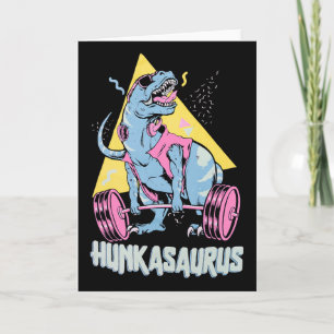 Cartão Hunkasaurus T Rex Dinossauro Engraçado Ginásio e T