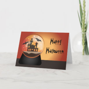 Cartão Hunted House Snow Globe