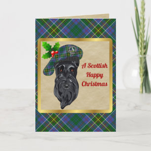 Cartão Hunter Clan Crachá & Tartan Personalizado Xmas