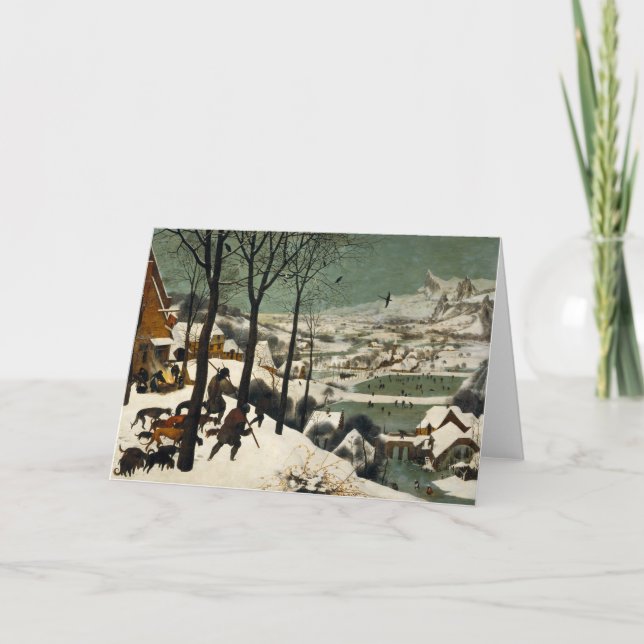 Cartão Hunters in the Snow by Pieter Bruegel the Elder (Frente)